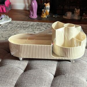 Cream Rotating Storage Organizer